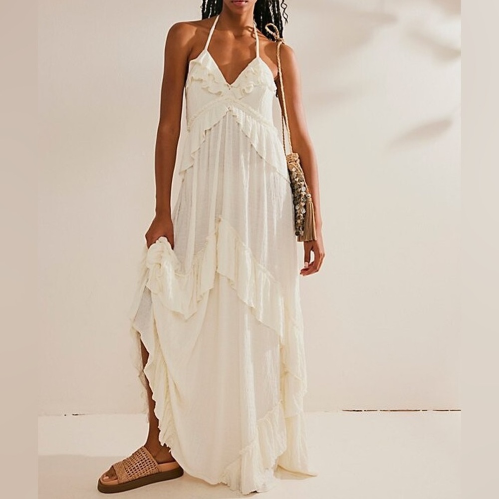 Free People Beach Santa Luz Maxi Dress In Snowing NWOT Size Medium